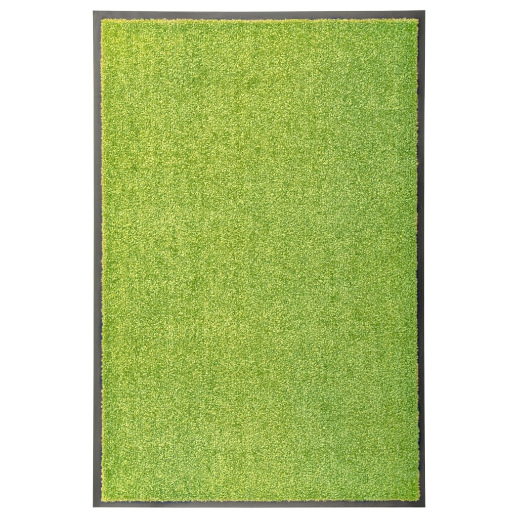 VidaXL Waschbare Fußmatte 60x90 cm Grün