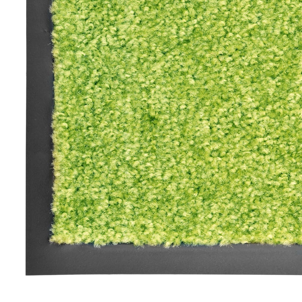 VidaXL Waschbare Fußmatte 60x90 cm Grün