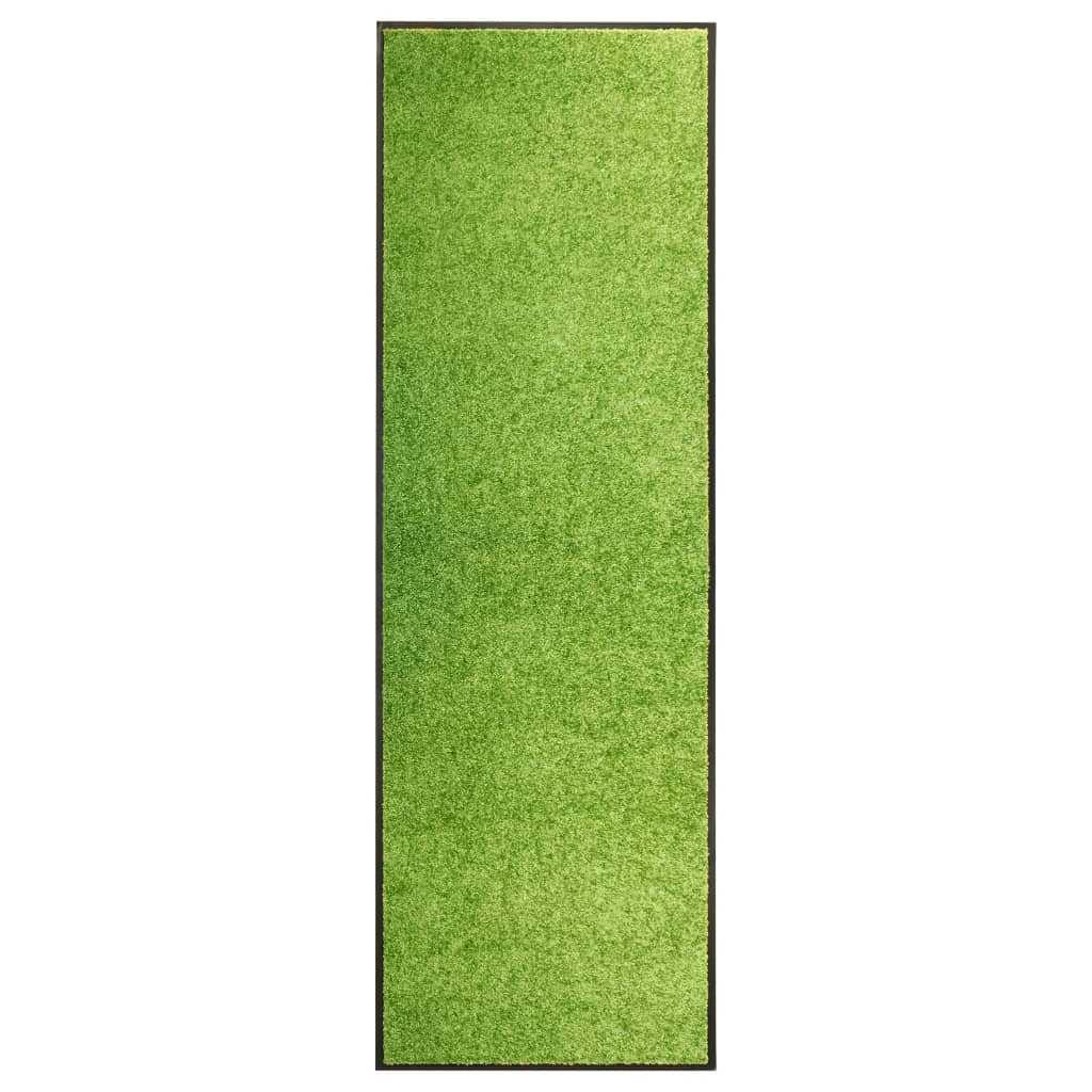 VidaXL Waschbare Fußmatte 60x180 cm Grün