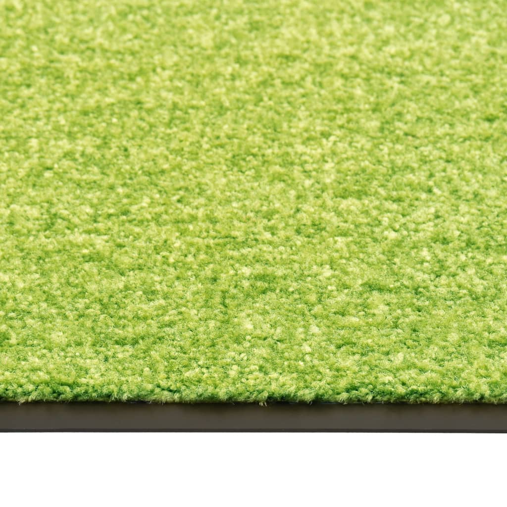 VidaXL Waschbare Fußmatte 90x150 cm Grün