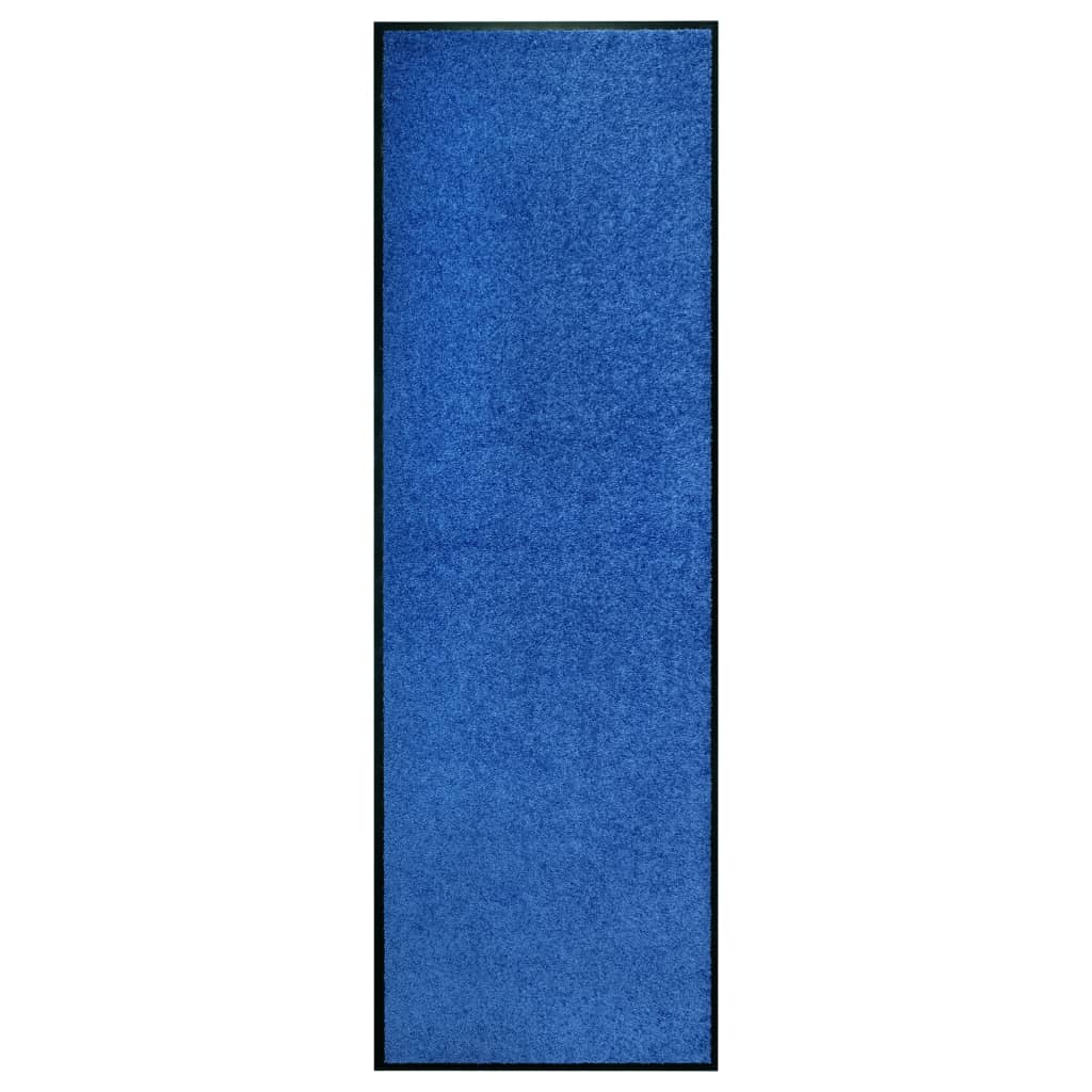 VidaXL Waschbare Fußmatte 60x180 cm Blau