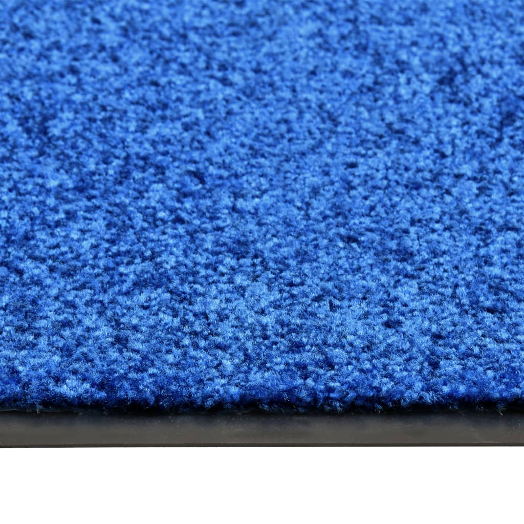 VidaXL Waschbare Fußmatte 60x180 cm Blau