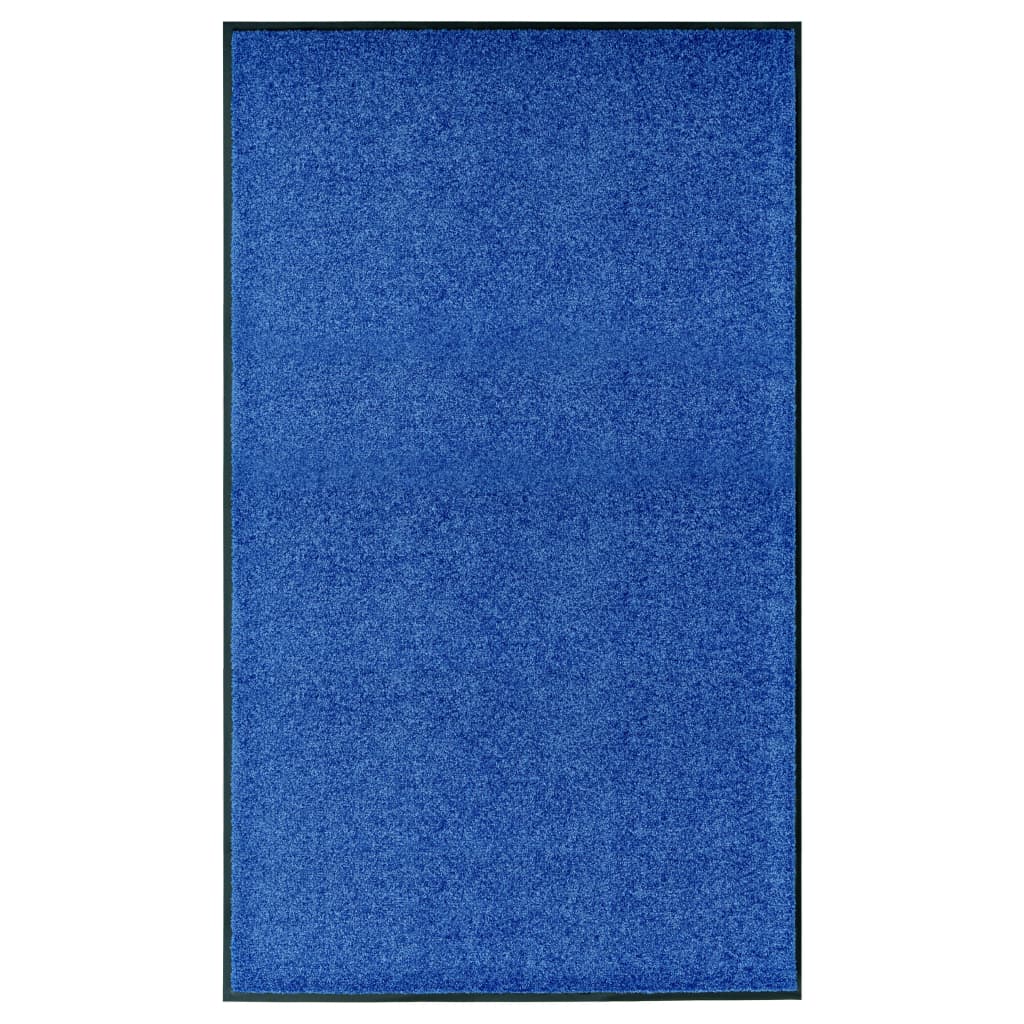 VidaXL Fußmatte, waschbar, 90 x 150 cm, blau