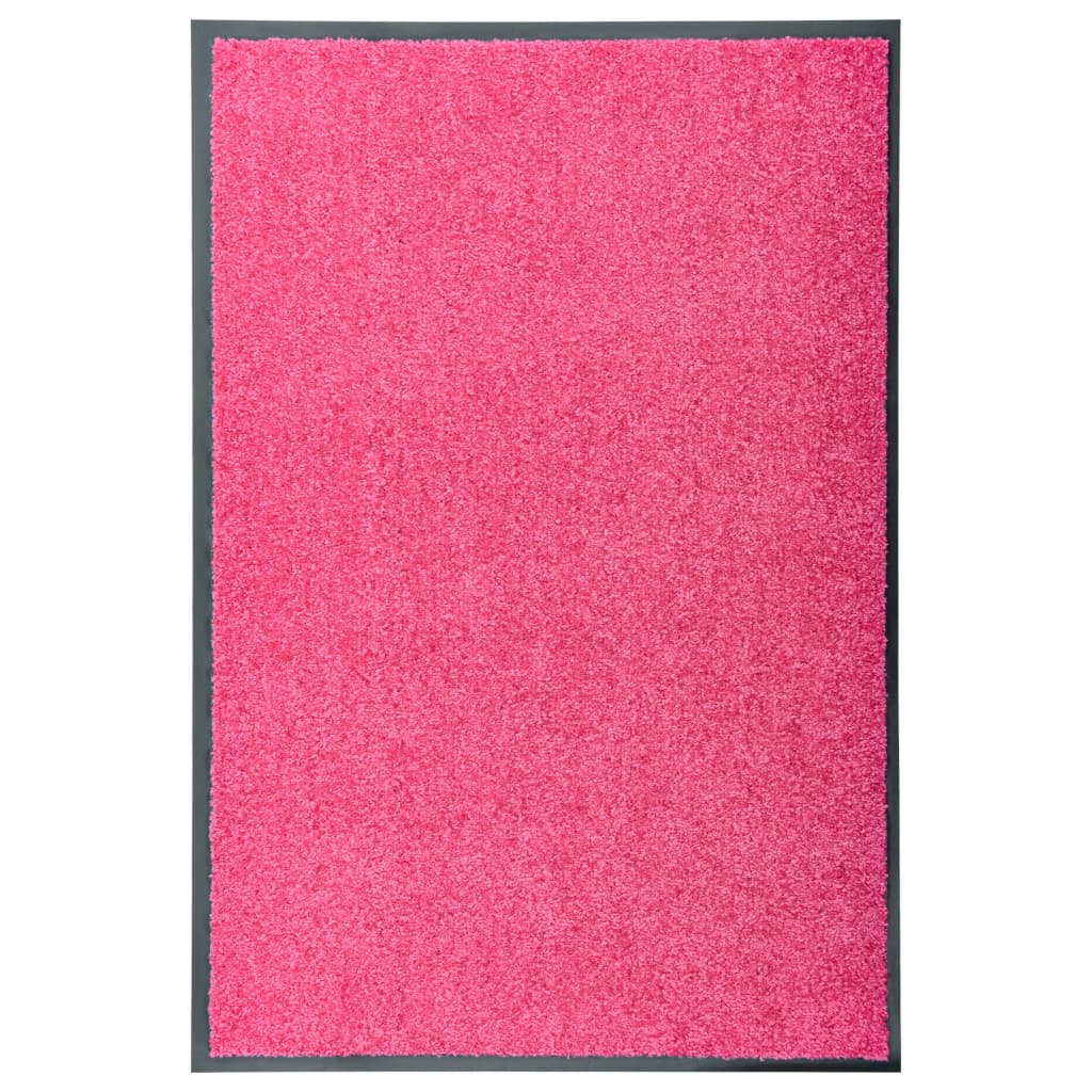 VidaXL Waschbare Fußmatte 60x90 cm Rosa