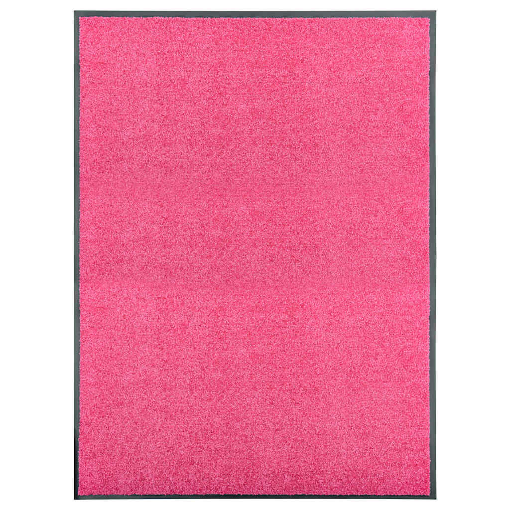 Vidaxl deurmat wasbaar 90x120 cm roze