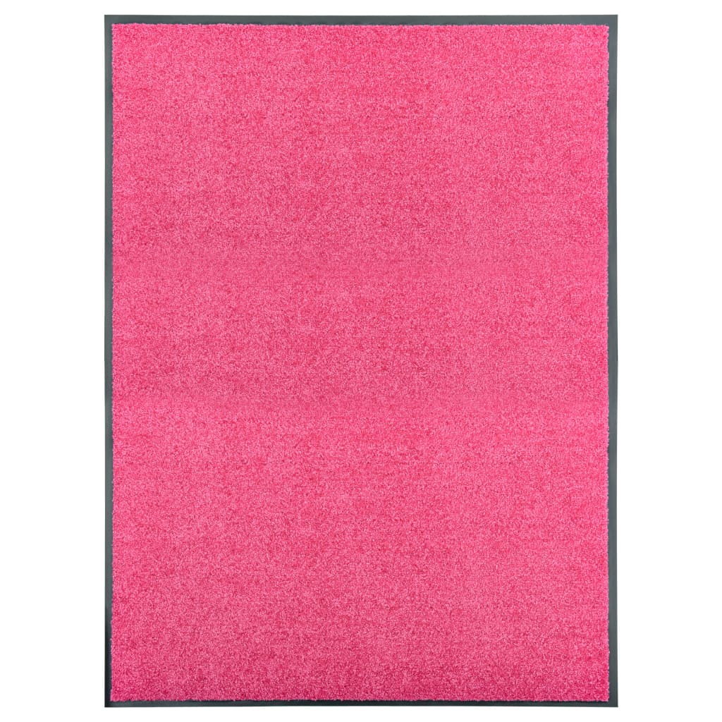 VidaXL Waschbare Fußmatte 90x120 cm Rosa