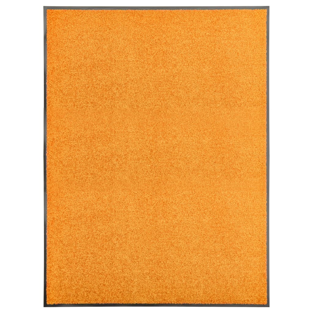VidaXL Waschbare Fußmatte 90x120 cm Orange