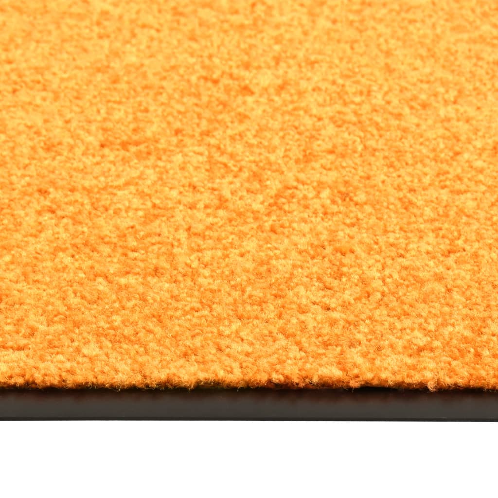 VidaXL Waschbare Fußmatte 90x120 cm Orange