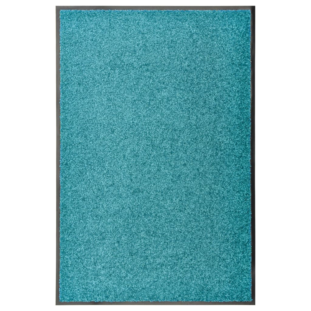 VidaXL Waschbare Fußmatte 60x90 cm Cyan