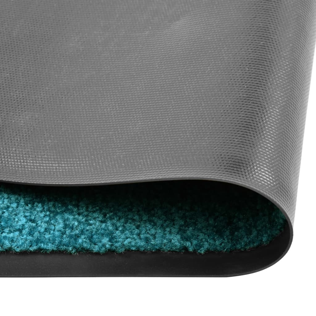 VidaXL Waschbare Fußmatte 60x90 cm Cyan