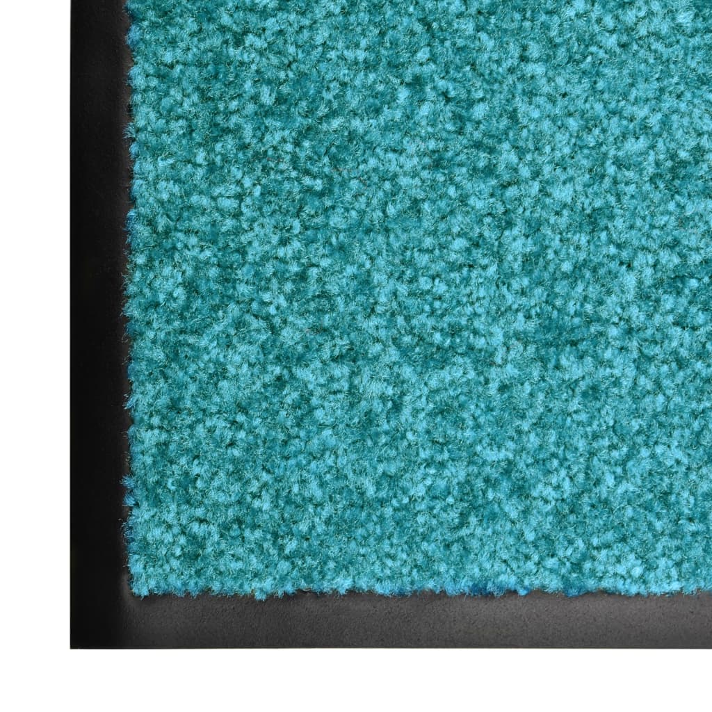 VidaXL Waschbare Fußmatte 60x90 cm Cyan