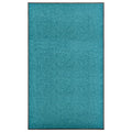 VidaXL Waschbare Fußmatte 90x150 cm Cyan