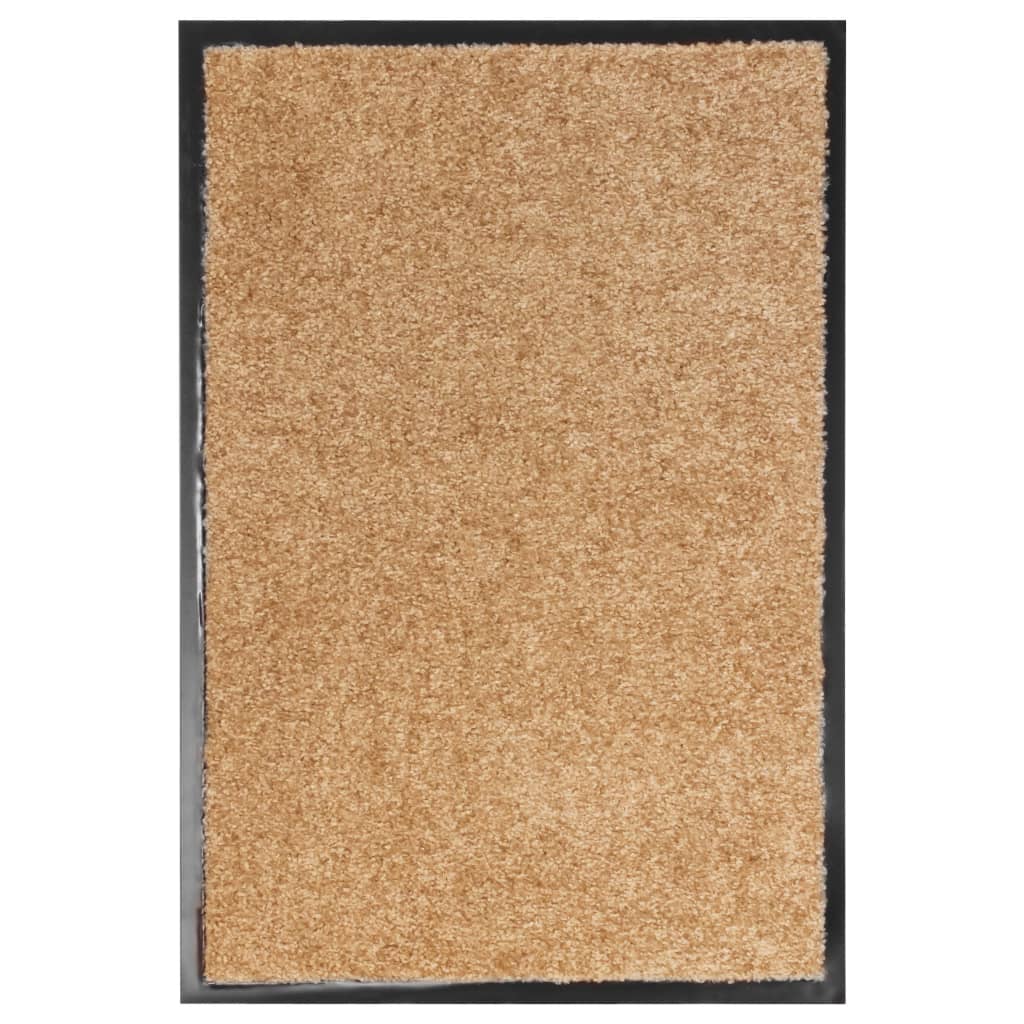 VidaXL Waschbare Fußmatte 40x60 cm Creme