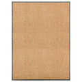 VidaXL Waschbare Fußmatte 90x120 cm Creme