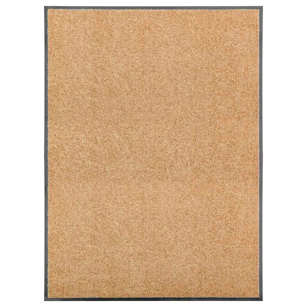 VidaXL Waschbare Fußmatte 90x120 cm Creme
