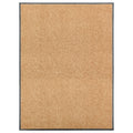 VidaXL Waschbare Fußmatte 90x120 cm Creme
