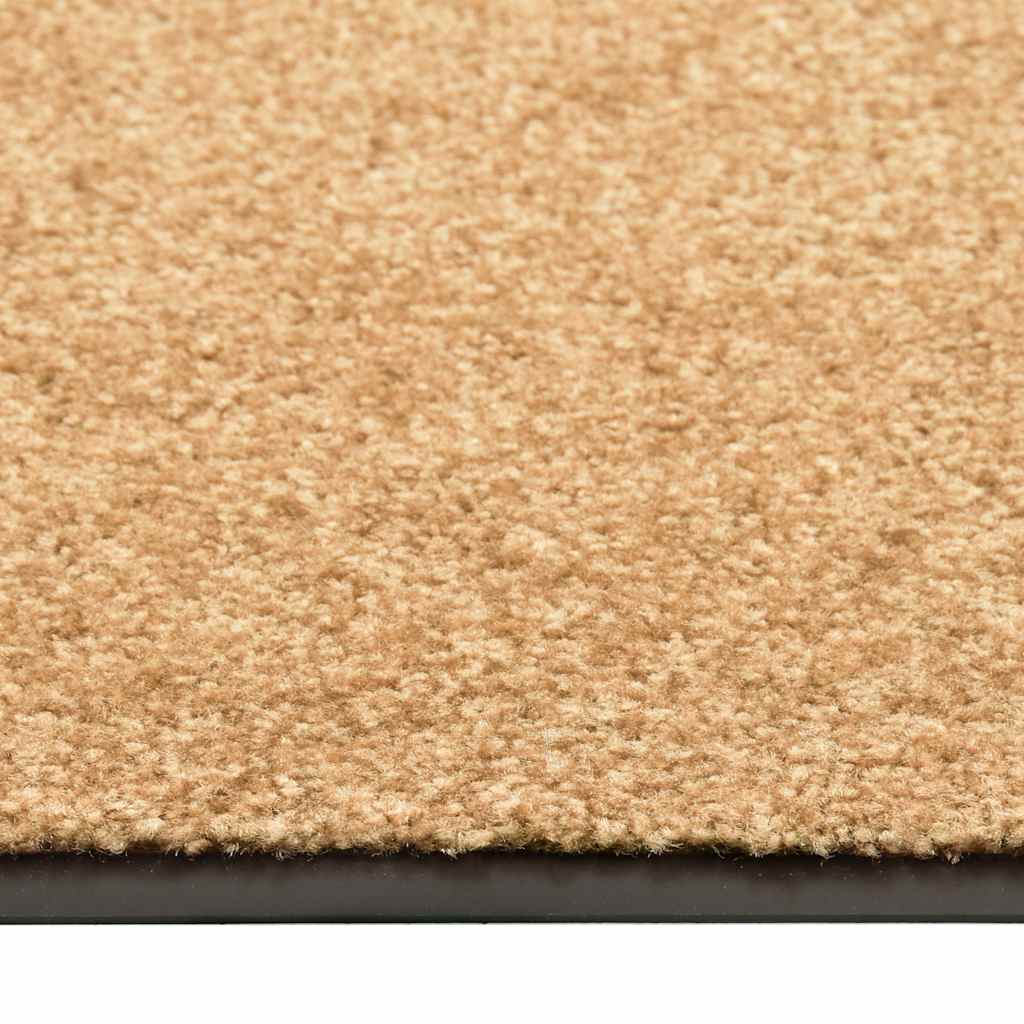 VidaXL Waschbare Fußmatte 90x120 cm Creme