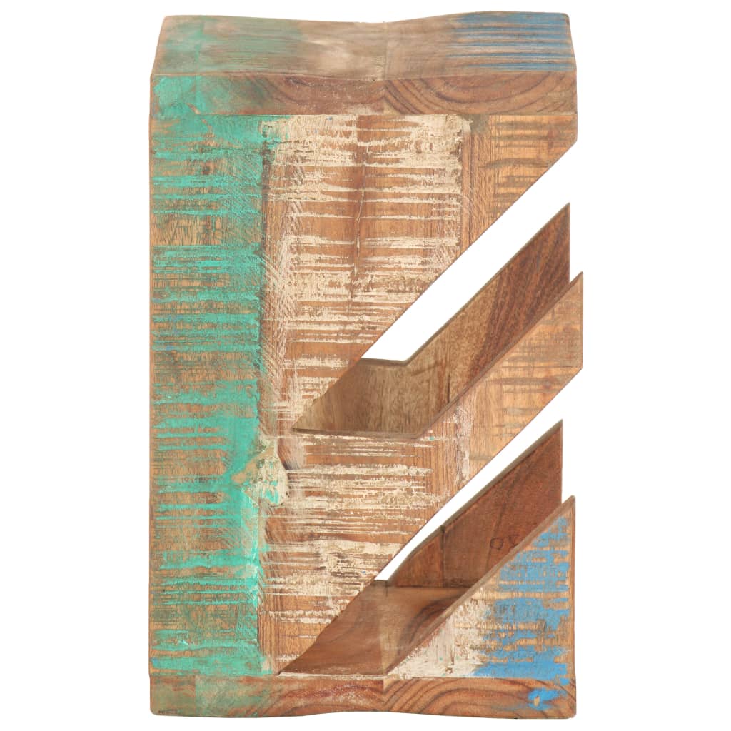 Vidaxl wandskateboardhouder 25x20x30 cm massief gerecycled hout
