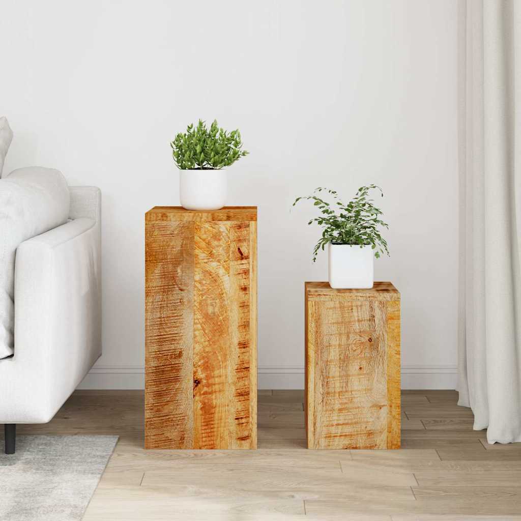 VIDAXL -Pflanzenstandards 2 Stcs Massives Mangoholz