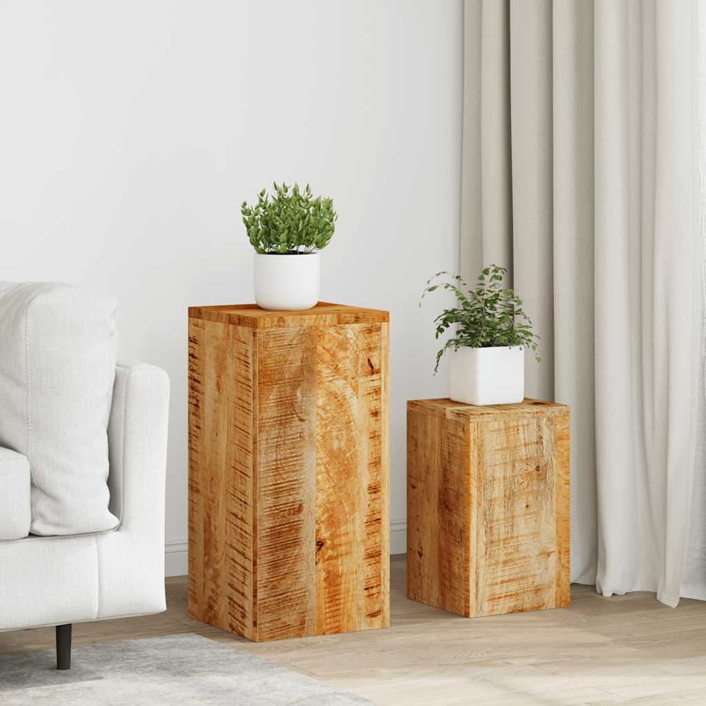 VIDAXL -Pflanzenstandards 2 Stcs Massives Mangoholz