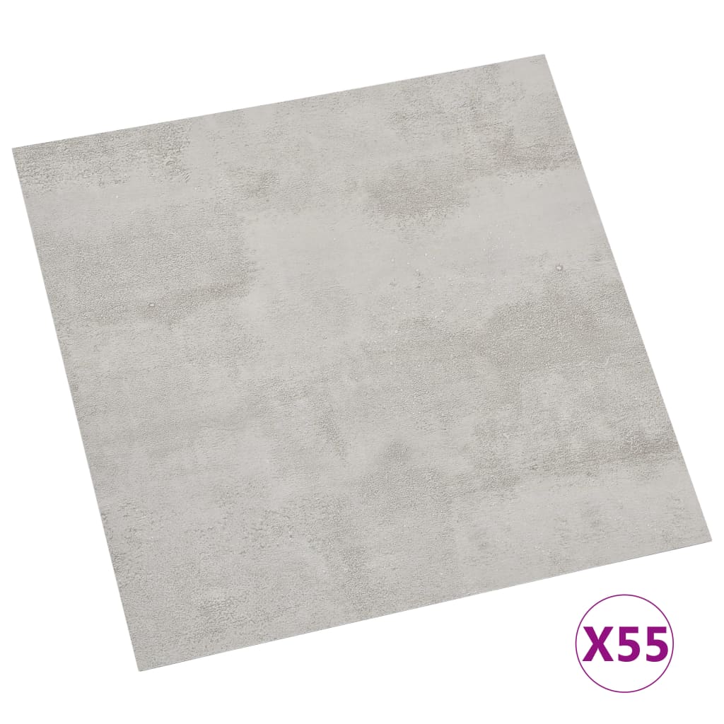 Vidaxxl Dielen selbstklebend 55 ST 5,11 m² PVC Hellgrau