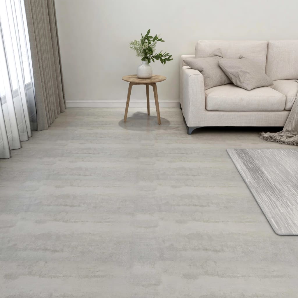 Vidaxxl Dielen selbstklebend 55 ST 5,11 m² PVC Hellgrau
