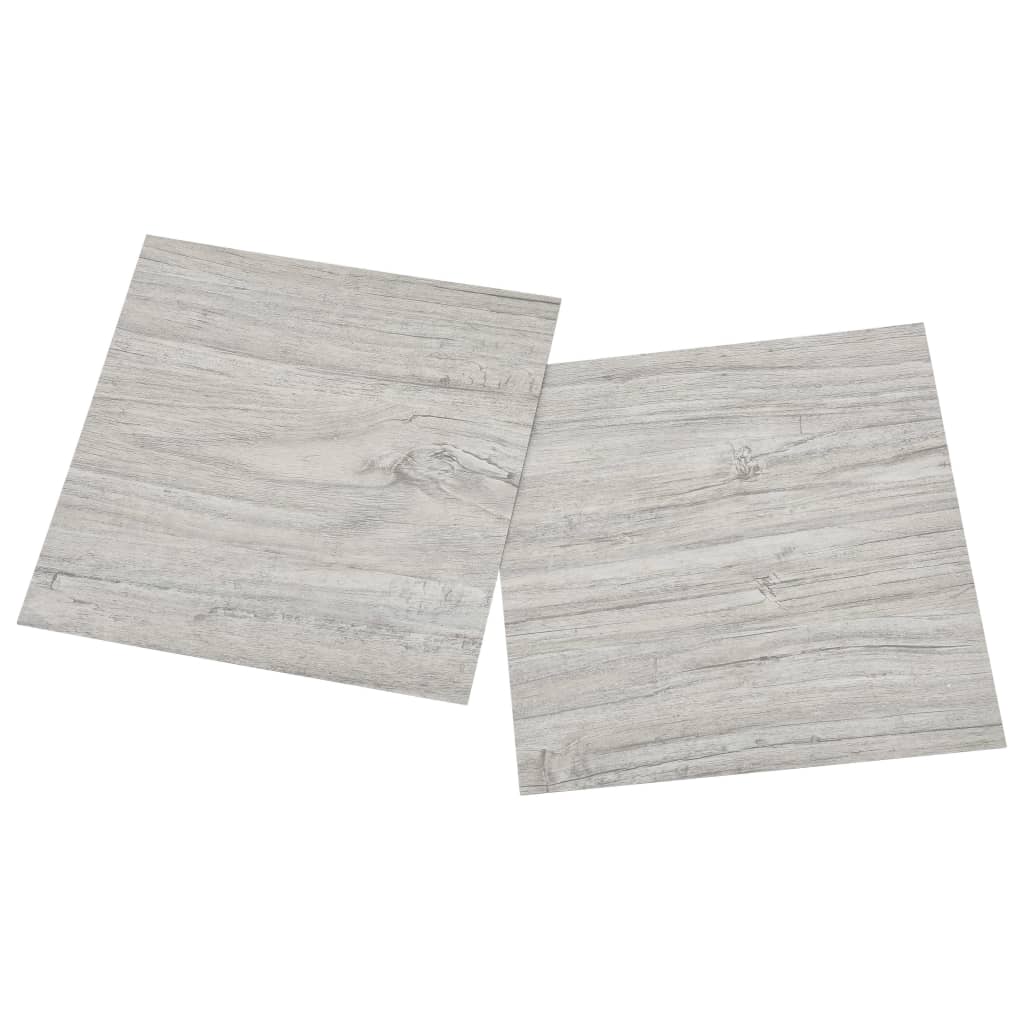 Vidaxxl Dielen selbstklebend 55 ST 5,11 m² PVC Hellgrau