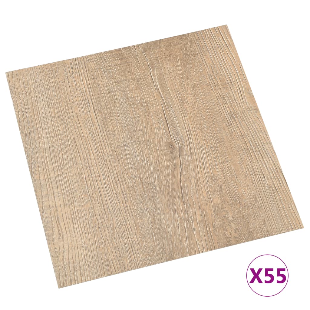 Vidaxxl Dielen selbstklebend 55 ST 5,11 m² PVC Braun