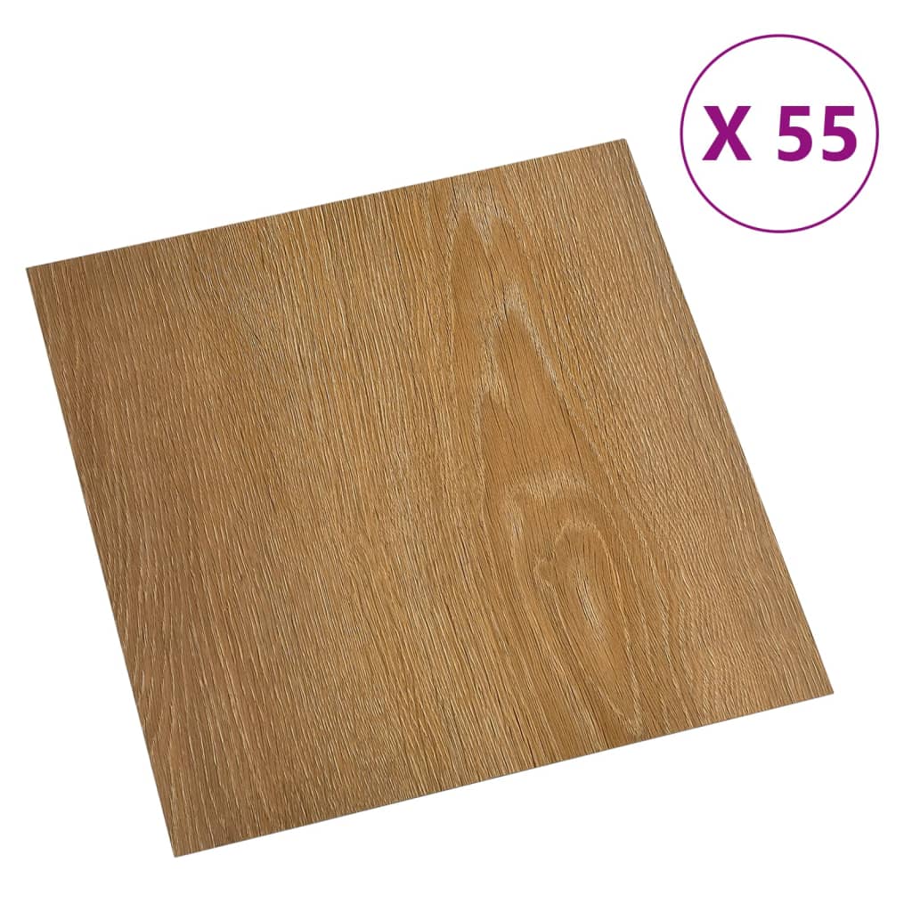 Vidaxl Dielen selbstklebend 55 ST 5,11 m² PVC Braun