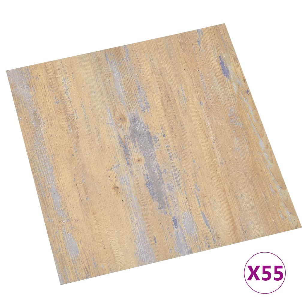 Vidaxl Dielen selbstklebend 55 ST 5,11 m² PVC Braun