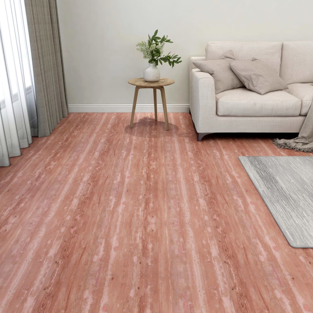 Vidaxl Dielen selbst -adhäsiv 55 ST 5,11 m² PVC -Rot