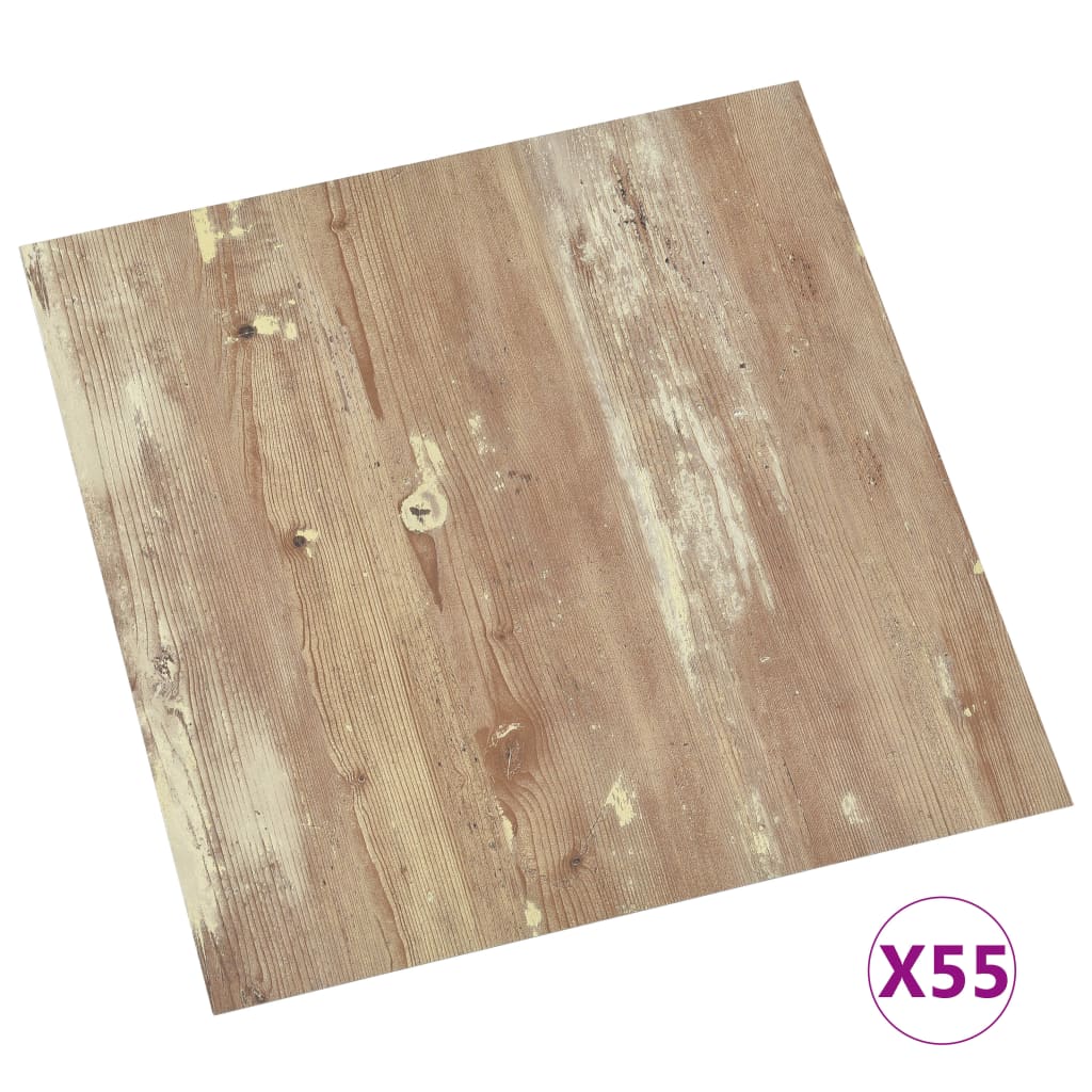 Vidaxl Dielen selbstklebend 55 ST 5,11 m² PVC Braun