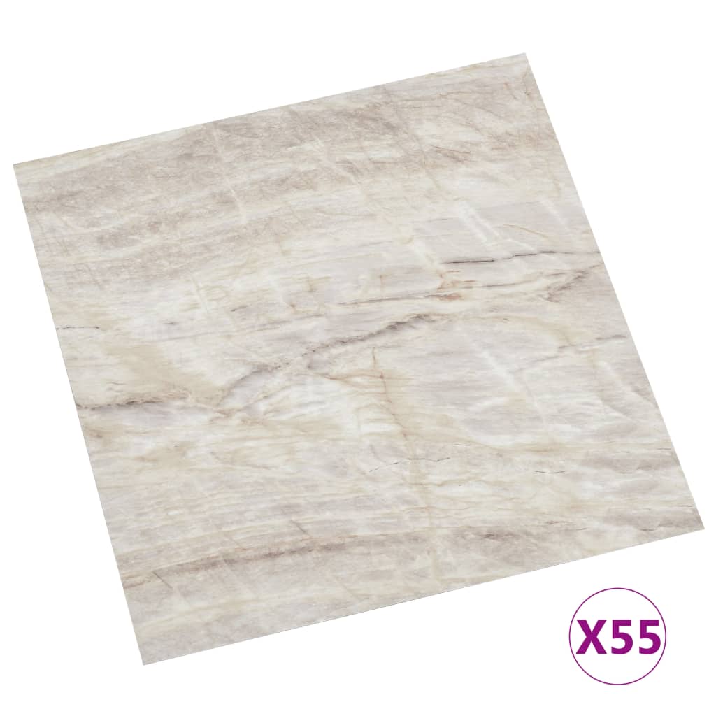 Vidaxl Dielen selbstklebend 55 ST 5,11 m² PVC Beige