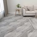 Vidaxl vloerplanken zelfklevend 55 st 5,11 m² pvc gestreept grijs