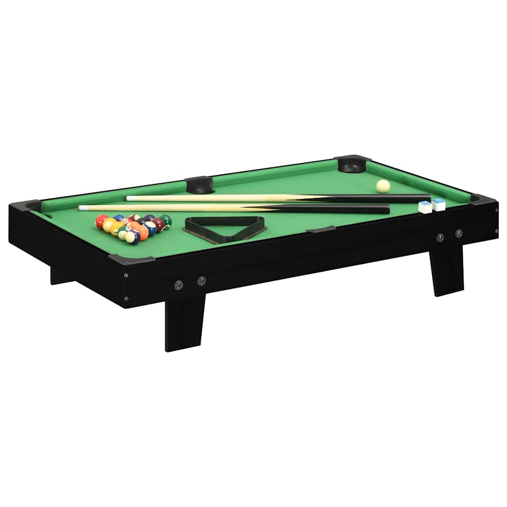 VidaXL Minipooltisch 3 Fuß 92x52x19 cm schwarz und grün