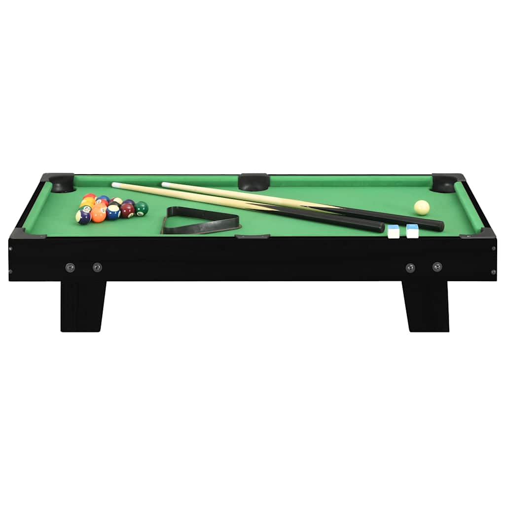 VidaXL Minipooltisch 3 Fuß 92x52x19 cm schwarz und grün