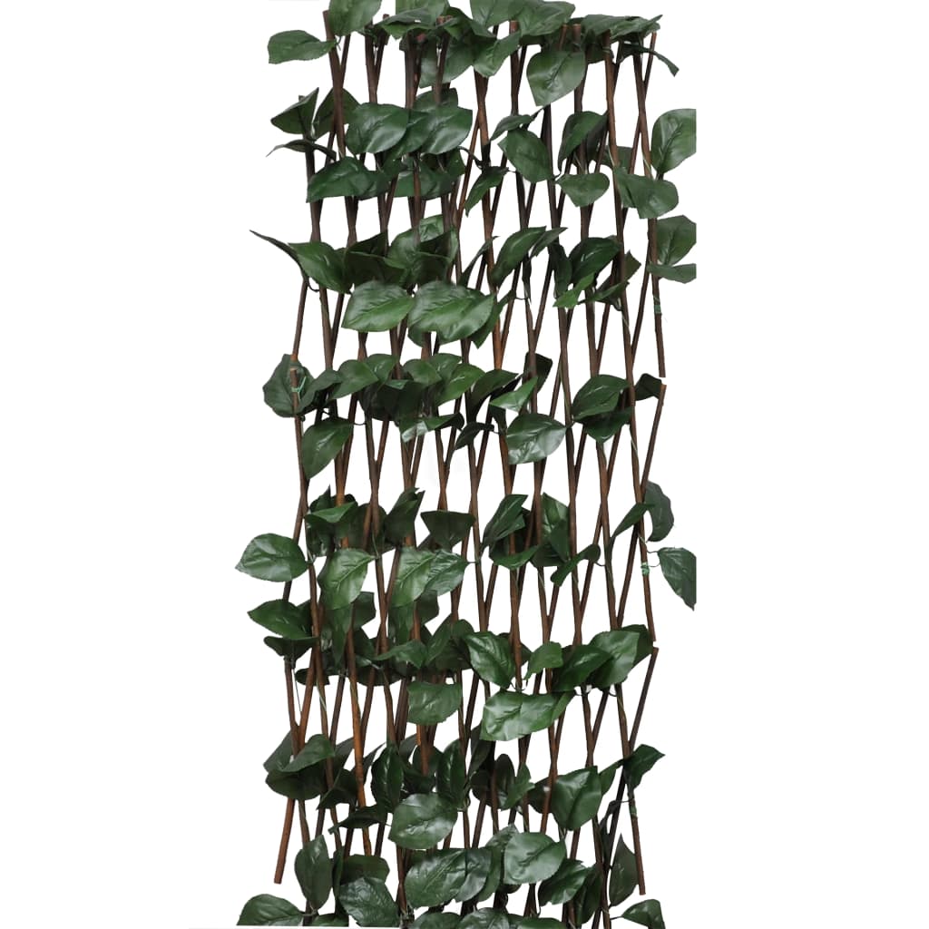VidaXL Gartenspalier, 5-teilig, mit künstlichen Blättern, 180 x 30 cm, Weide