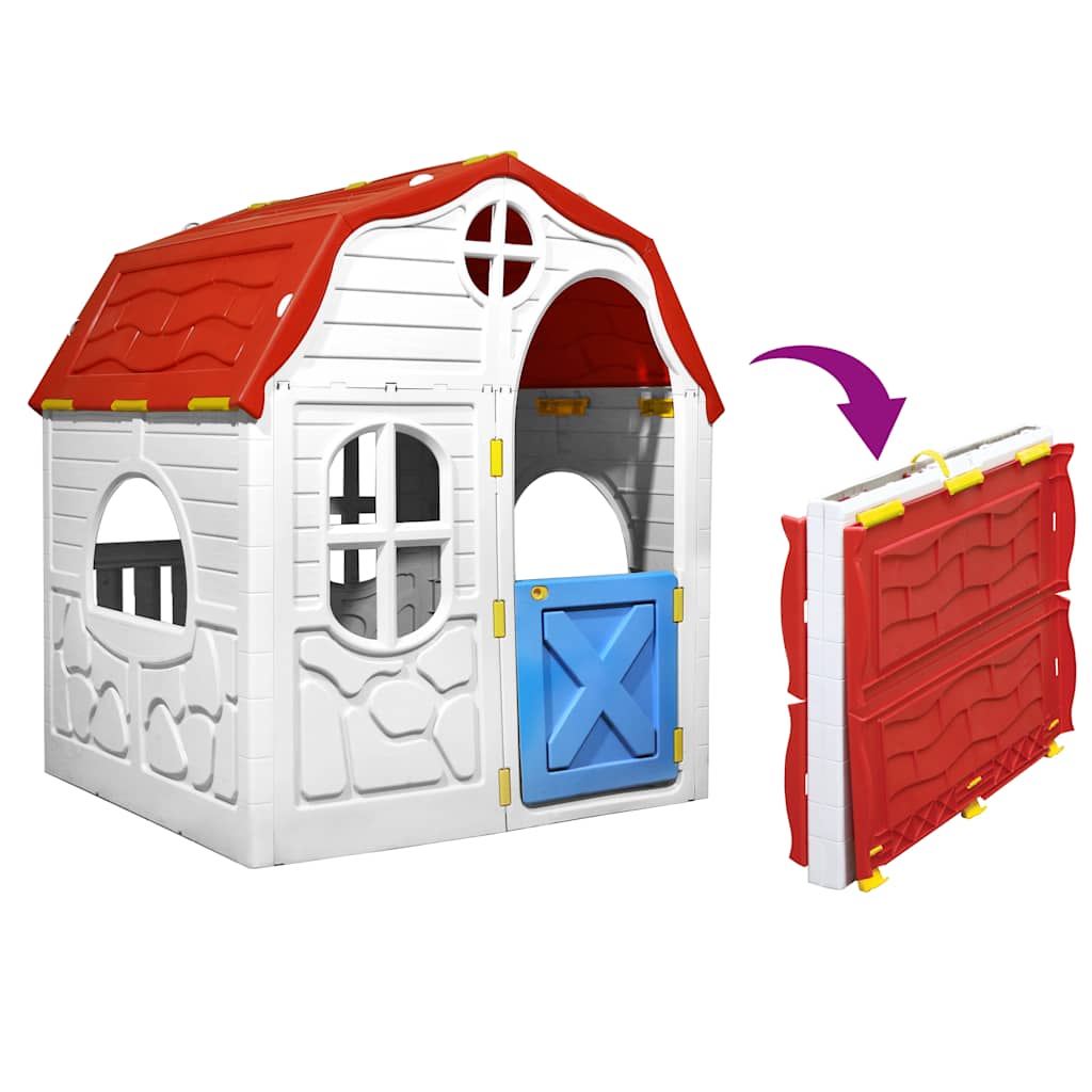 Vidaxl Spielhaus Faltbar mit Fenstern und Fenstern