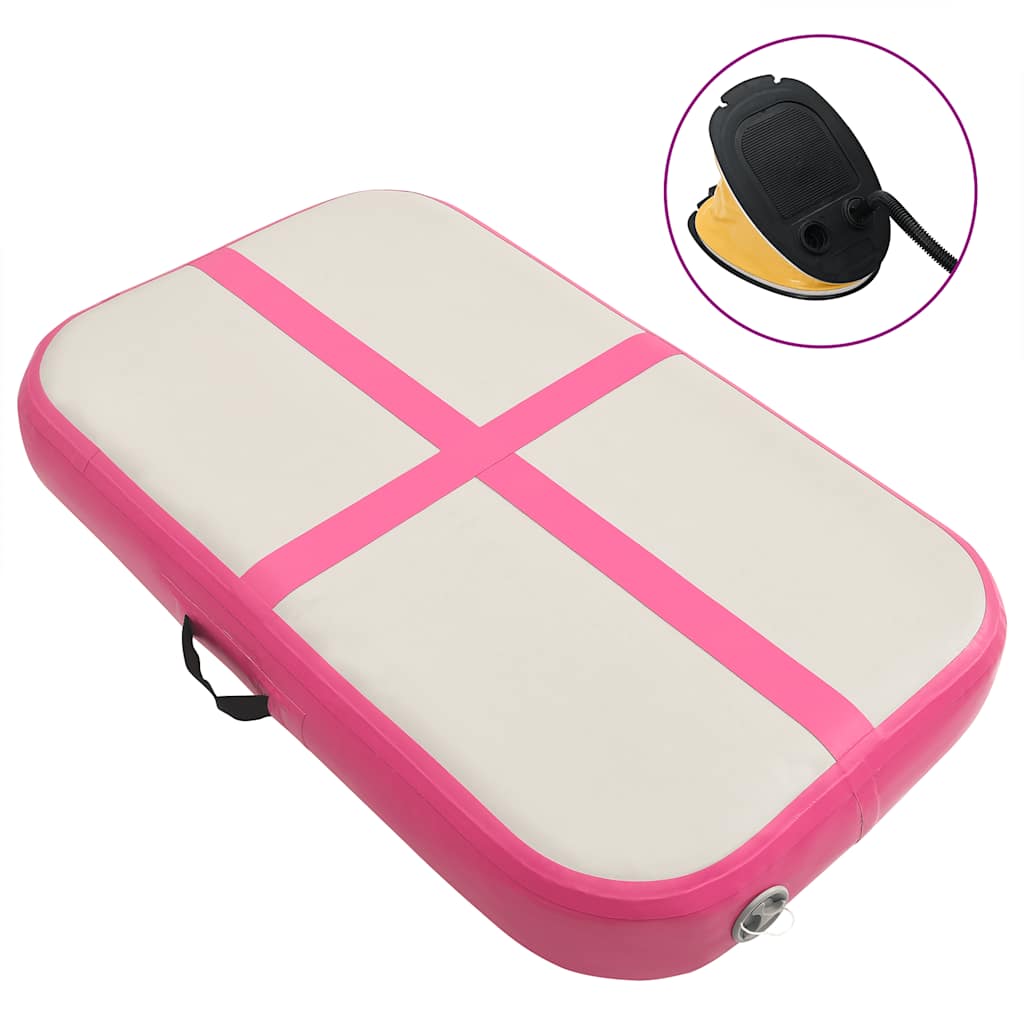 VidaXL aufblasbare Gymnastikmatte mit Pumpe 60x100x10 cm PVC Pink