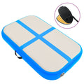Vidaxl gymnastiekmat met pomp opblaasbaar 60x100x10 cm pvc blauw