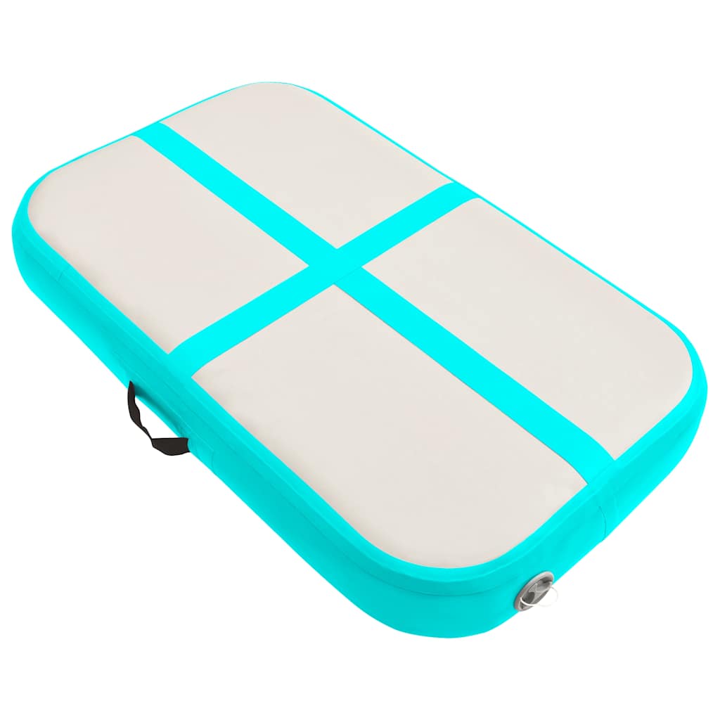 VidaXL aufblasbare Gymnastikmatte mit Pumpe 60x100x10 cm PVC Grün
