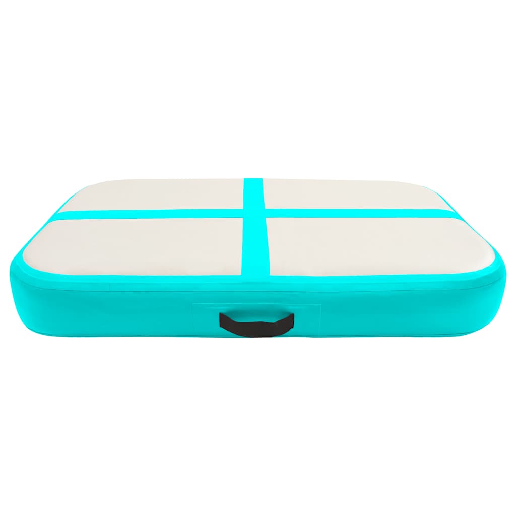 VidaXL aufblasbare Gymnastikmatte mit Pumpe 60x100x10 cm PVC Grün