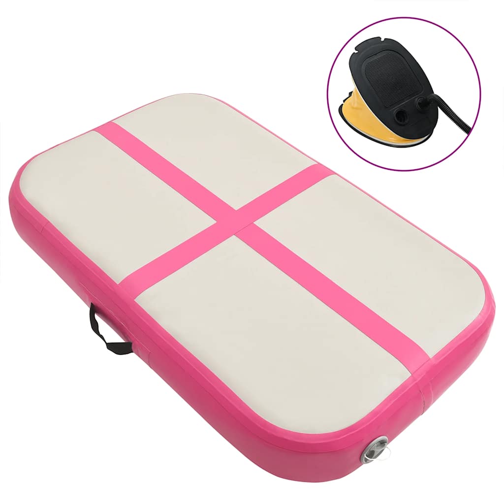 VidaXL aufblasbare Gymnastikmatte mit Pumpe 60x100x15 cm PVC Pink