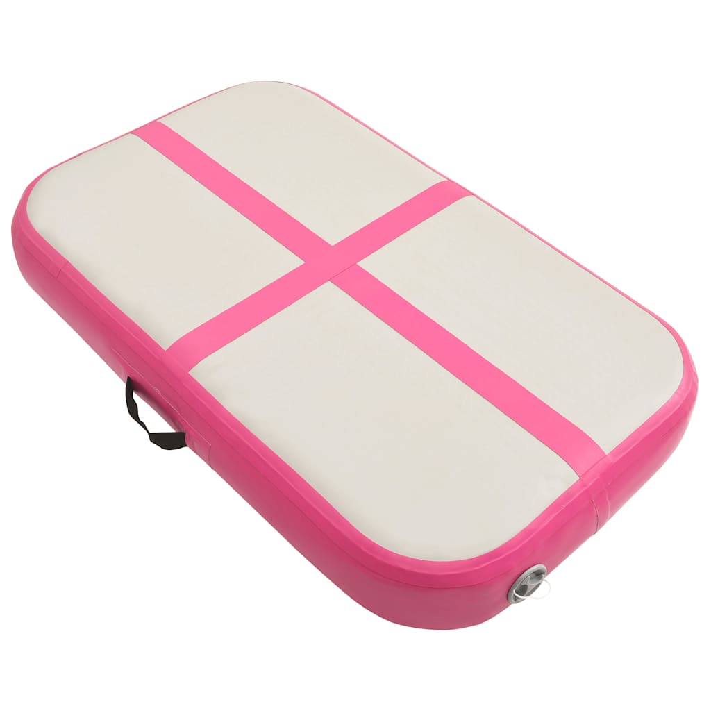 VidaXL aufblasbare Gymnastikmatte mit Pumpe 60x100x15 cm PVC Pink