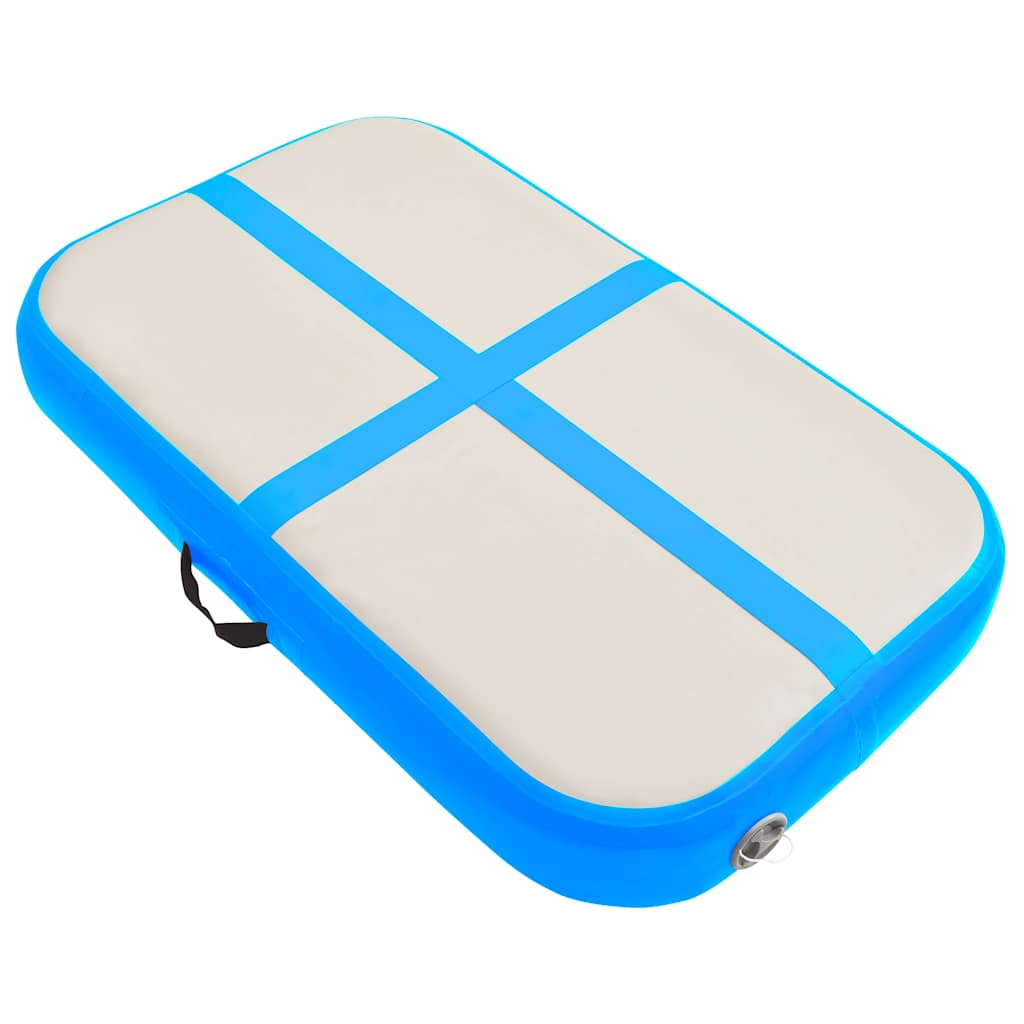 VidaXL aufblasbare Gymnastikmatte mit Pumpe 60x100x15 cm PVC Blau