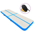 Vidaxl gymnastiekmat met pomp opblaasbaar 700x100x15 cm pvc blauw