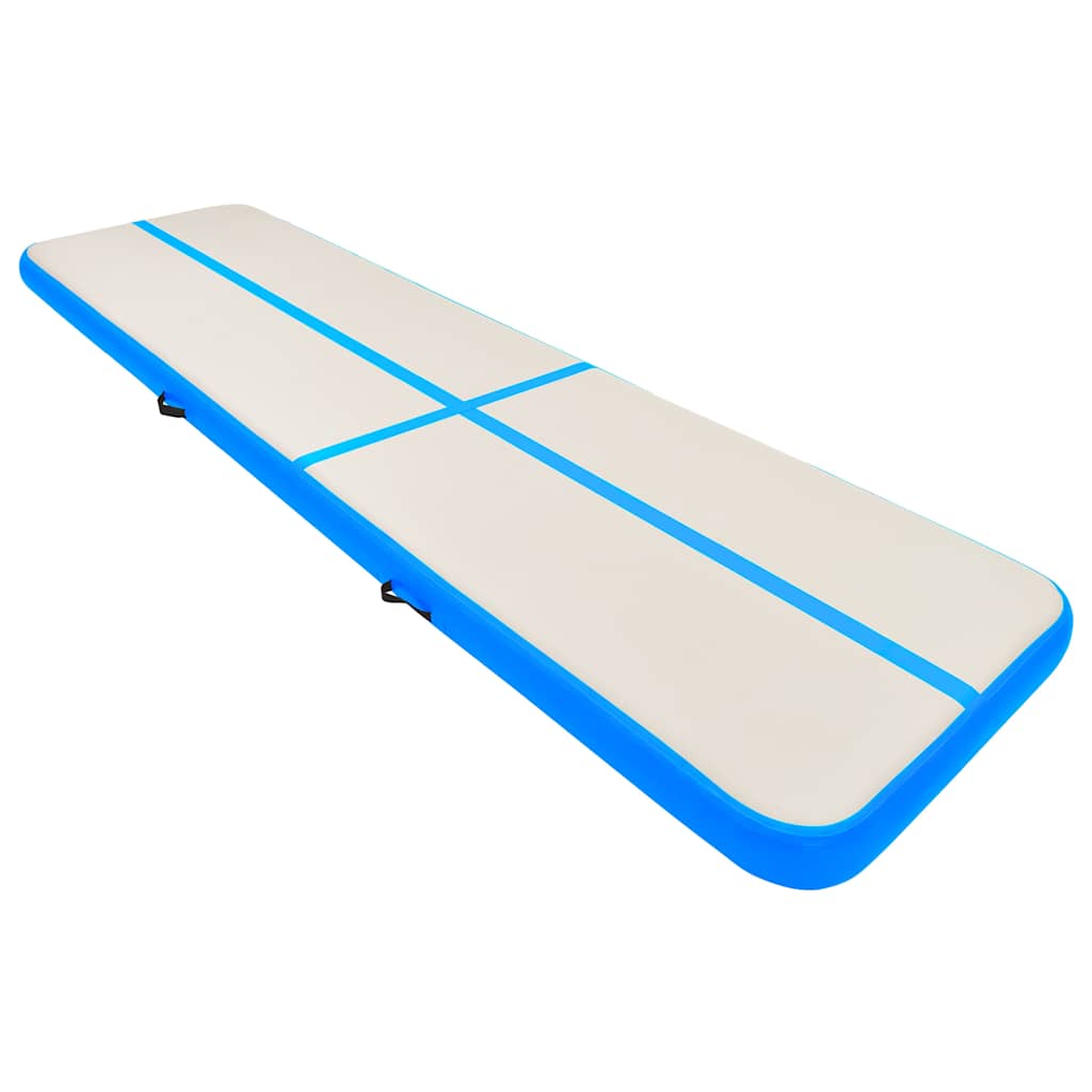 vidaXL Gymnastikmatte mit Pumpen aufblasbar 700x100x20 cm PVC Bauw