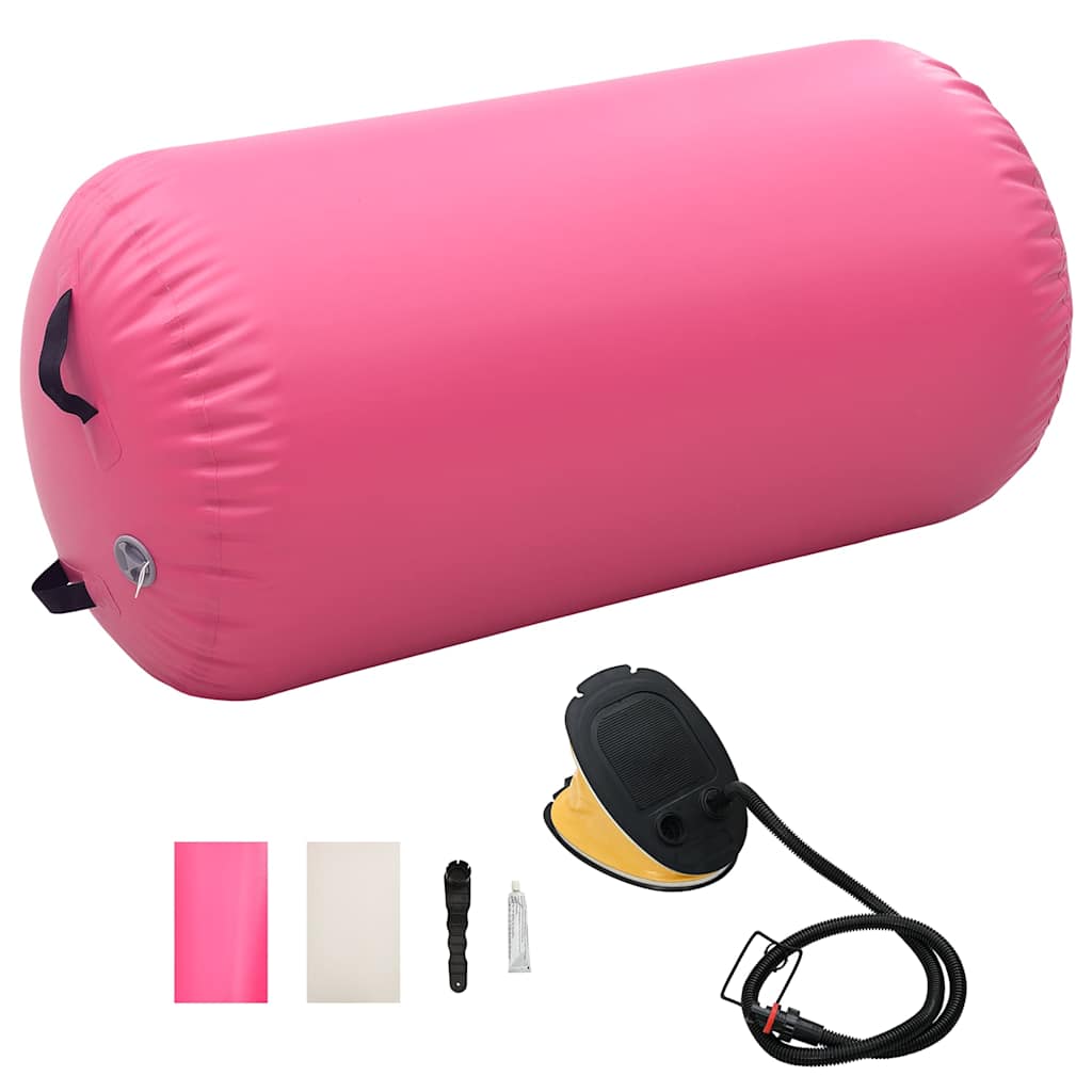 VIDAXL Turnrolle mit Pumpe aufblasbar 120 x 75 cm PVC Pink
