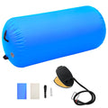 Vidaxl gymnastiekrol met pomp opblaasbaar 120x90 cm pvc blauw
