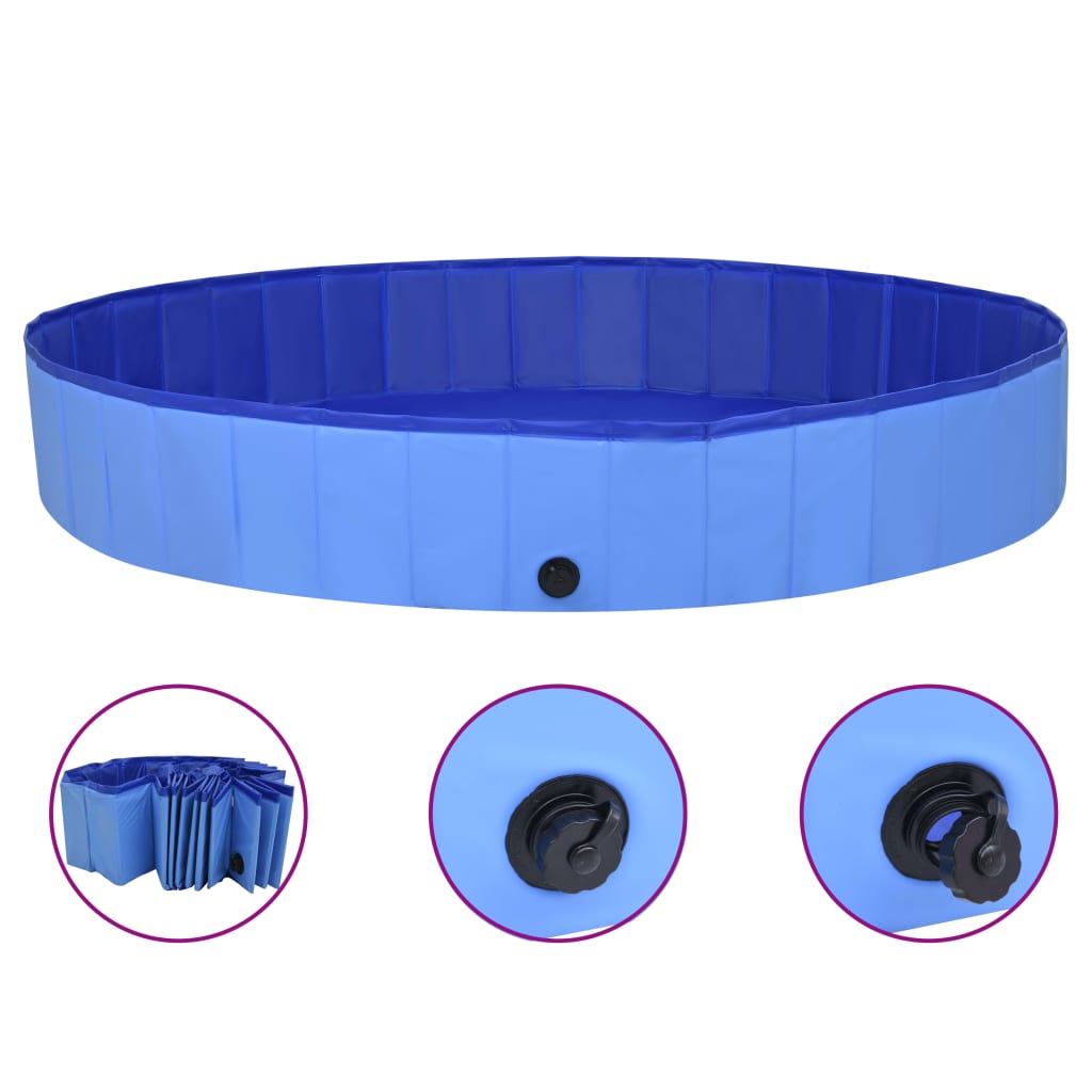 VidaXL Faltbarer Hundepool 200x30 cm PVC Blau